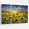 Designart - Field of Blooming Sunflowers - Large Flower Canvas Wall Art